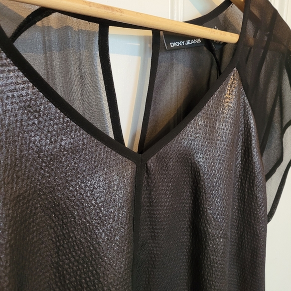 DKNY Jeans Shimmery Top - Picture 4 of 10